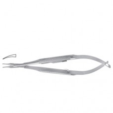 Barraquer-Troutman Micro Needle Holder Curved - Very Delicate - Round Handle - With Lock Stainless Steel, 10.5 cm - 4"
